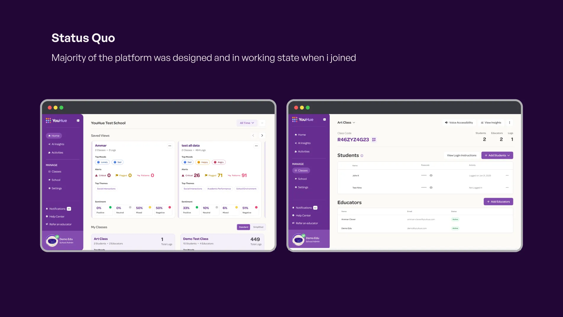 YouHue status quo reflection interface